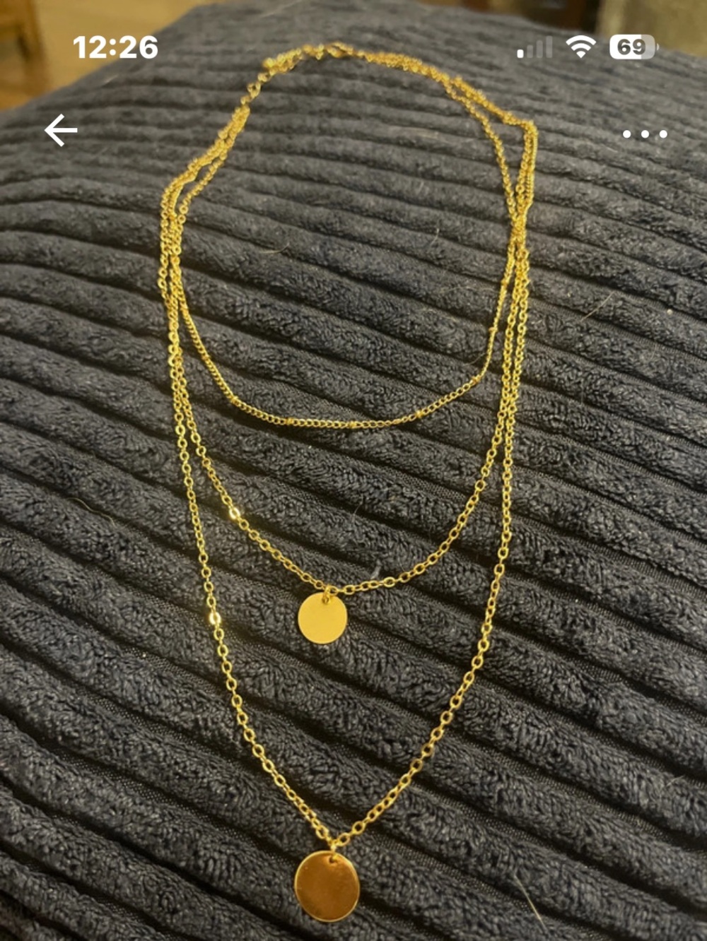 Gold Multi-Layer Disc Pendant Necklace - Women Jewelry